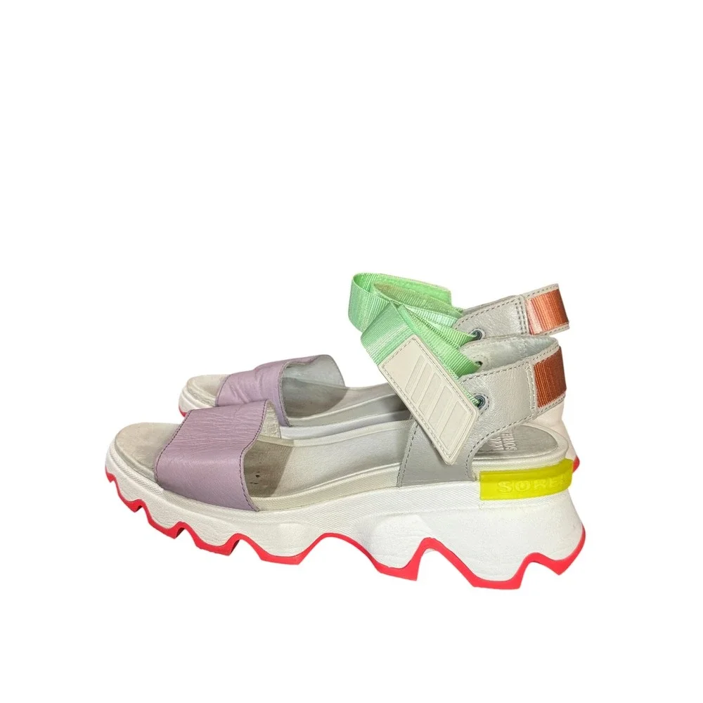 Sorel Kinetic Impact Multicolor Platform Sandals Size 9